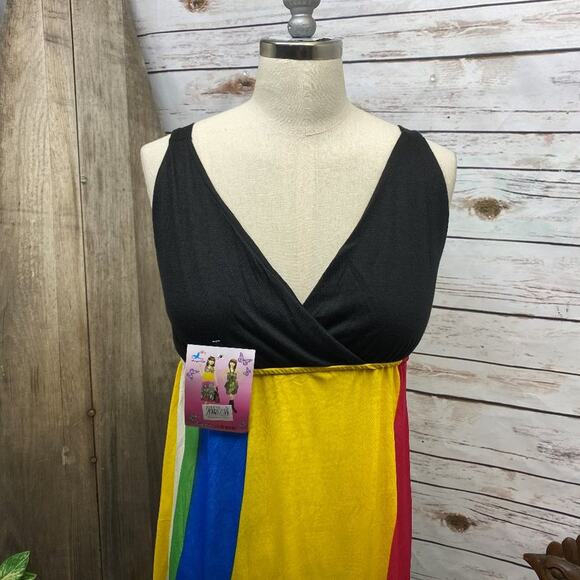 Summer Fun Beach Cover Up Dress Yellow Youth XL - Picture 2 of 6